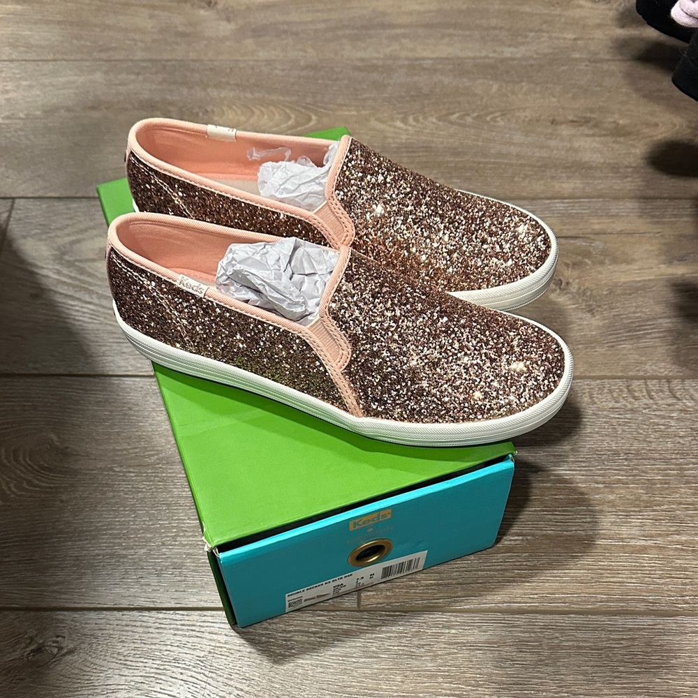 Kate Spade X Keds Sparkling Slip-On Sneakers - Rose Gold